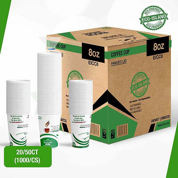 8oz Eco-Island Paper Cup 20/50
