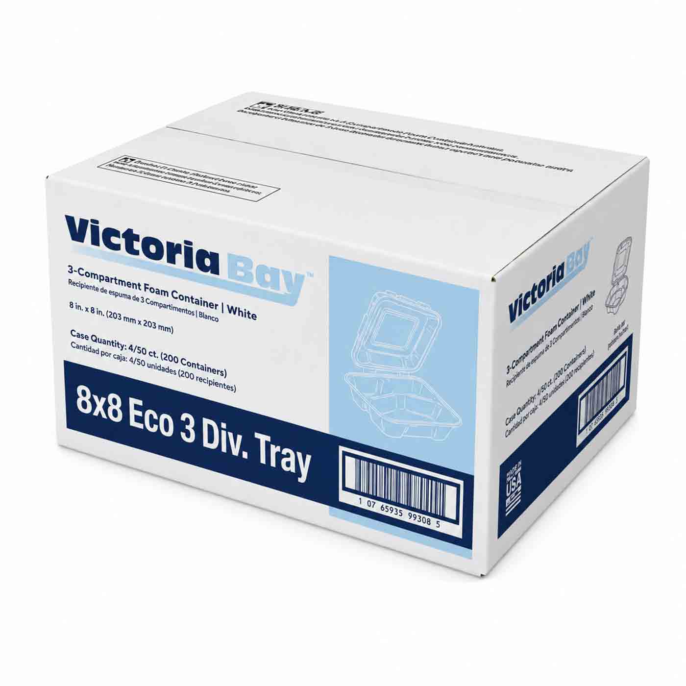 8x8 Eco 3 Div. Tray VB 4/50