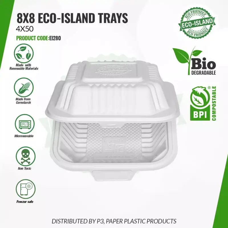 8x8 Eco-Island No Div Trays 10/20