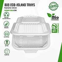 8x8 Eco-Island No Div Trays 4/50