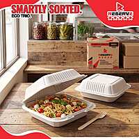 8x8x2 Degradable PP Reserve Tray 4/50 - 1C PP White