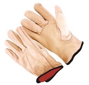 Full grain driver, keystone thumb, red fleece lined