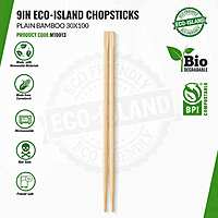 9" Chopstick Bamboo Plain Eco-Island 30/100