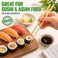 9" Chopstick Bamboo Plain Eco-Island 30/100