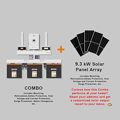 12.0 kW SUNSYNK Hybrid - REVOV Combo, c/w 3x 5.12 kWh Lithium Batteries