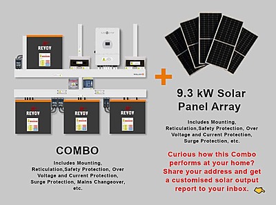 12.0 kW SUNSYNK Hybrid - REVOV Combo, c/w 4x 5.12 kWh Lithium Batteries