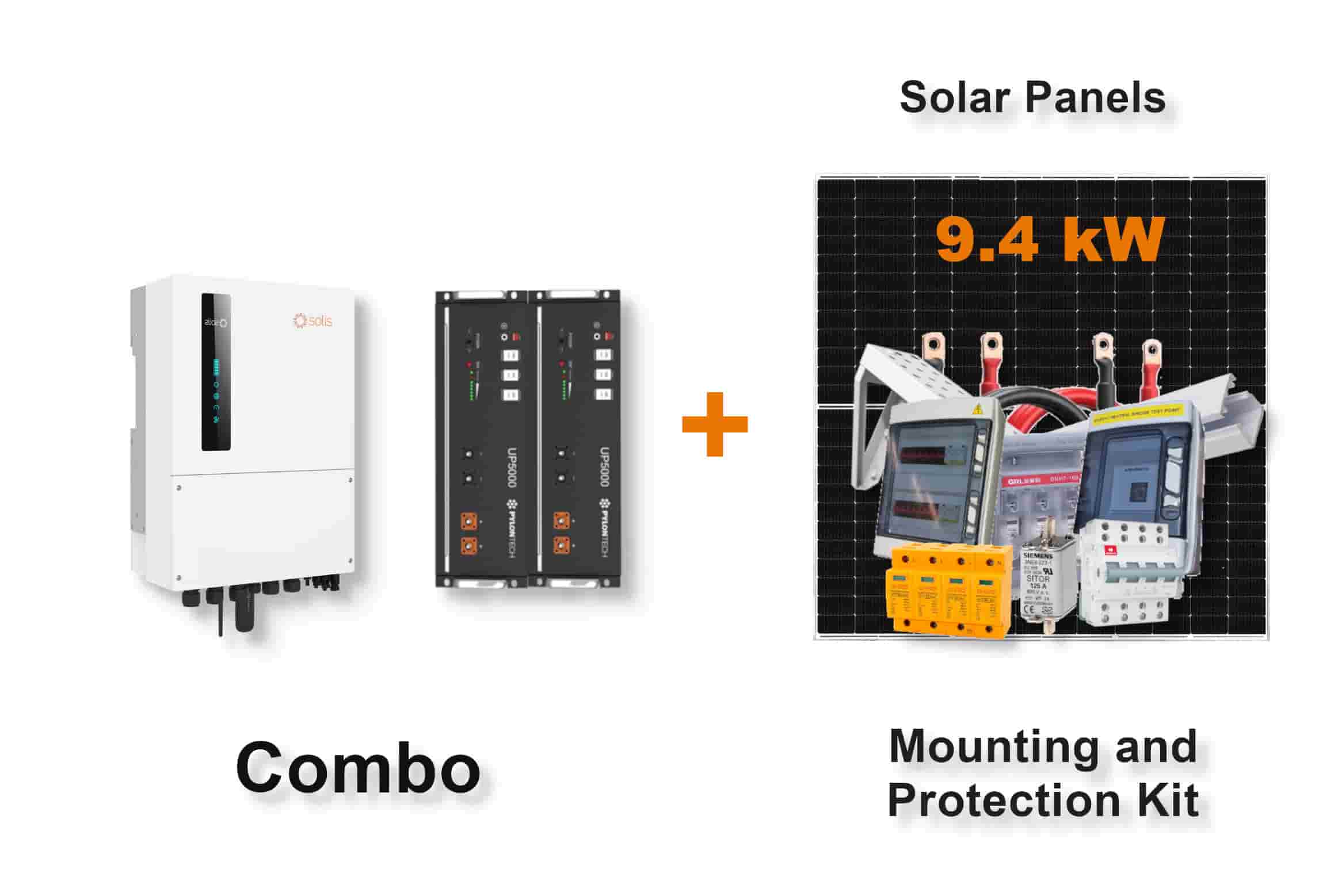6.0 kW SOLIS S6 Hybrid - PYLONTECH Combo, c/w 2x 4.8 kWh Lithium Batteries