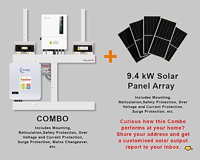 6.0 kW SOLIS S6 Hybrid - HUBBLE Combo, c/w 5.12 kWh Lithium Battery