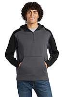 Sport-Tek®  Tech Fleece Colorblock 1/4-Zip Hooded Sweatshirt - ST249