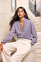 Brooks Brothers® Women’s Long Sleeve Ruffle Collar Blouse - BB18011