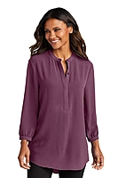 Port Authority® Women's 3/4-Sleeve Textured Crepe Tunic - LW713