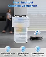 Ecovacs DEEBOT X11 OMNICYCLONE, Wet Dry Vacuum Roller, OMNI Station, 19,500Pa Suction, 254min Runtime