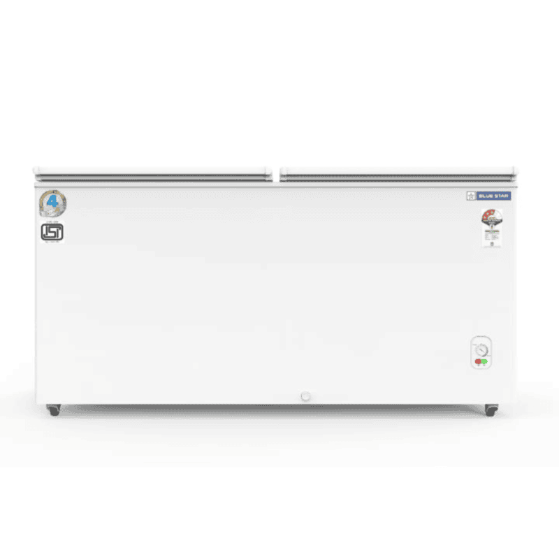 Blue Star CF3-500MEW Freezer with its Hard Top Lid Closed and Secure