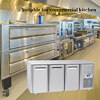 Blue Star 3 Door Under Counter Freezer-perfect for maximizing space in commercial kitchens. Blue Star 3 Door Under Counter Freezer-perfect for maximizing space in commercial kitchens.