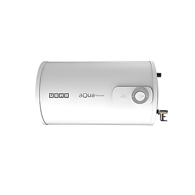 The energy-efficient BEE 3-star rating logo on the Usha Aqua Horizon 25L Water Heater.