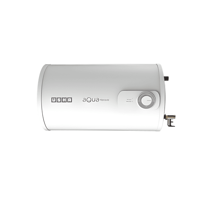 The energy-efficient BEE 3-star rating logo on the Usha Aqua Horizon 25L Water Heater.