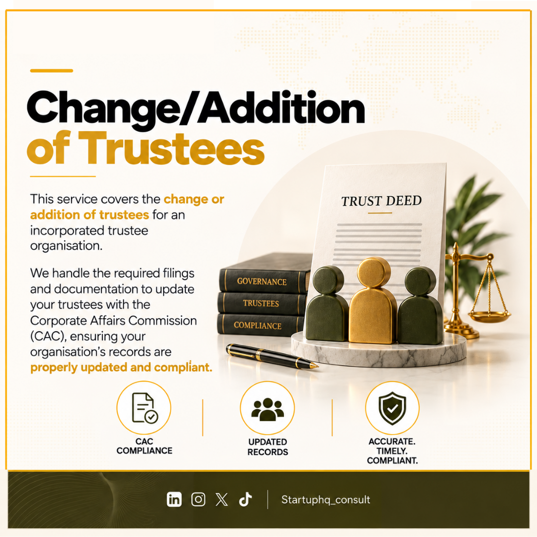 Change/ Addition Of Trustees