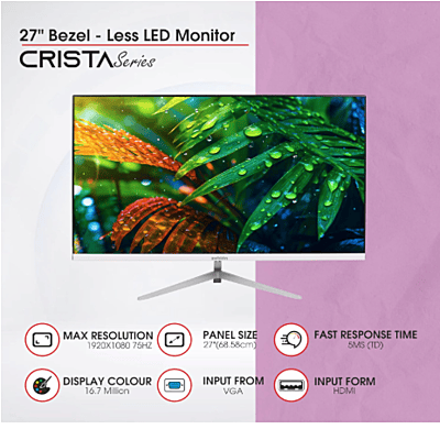 Zebion Monitor 27" Crista Series - Borderless