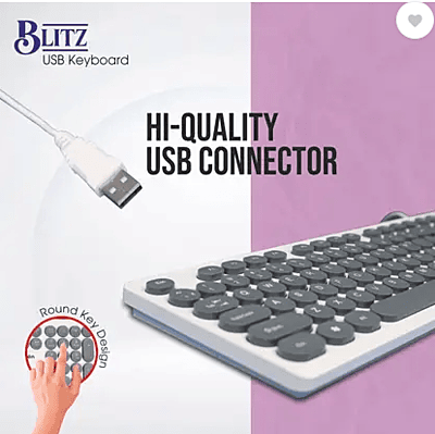 Zebion Usb Keyboard Blitz  (Grey)