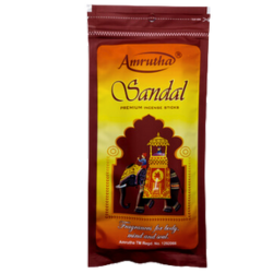 Amrutha Sandal Premium Incense Sticks 125g Zipper Pouch