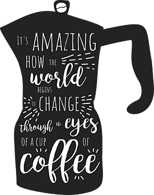 It's Amazing How The World Changes From A Cup Of Coffee Short-Sleeve T-Shirt
