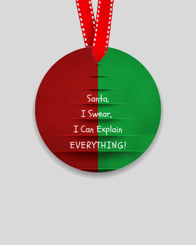 Naughty List Christmas Ornament