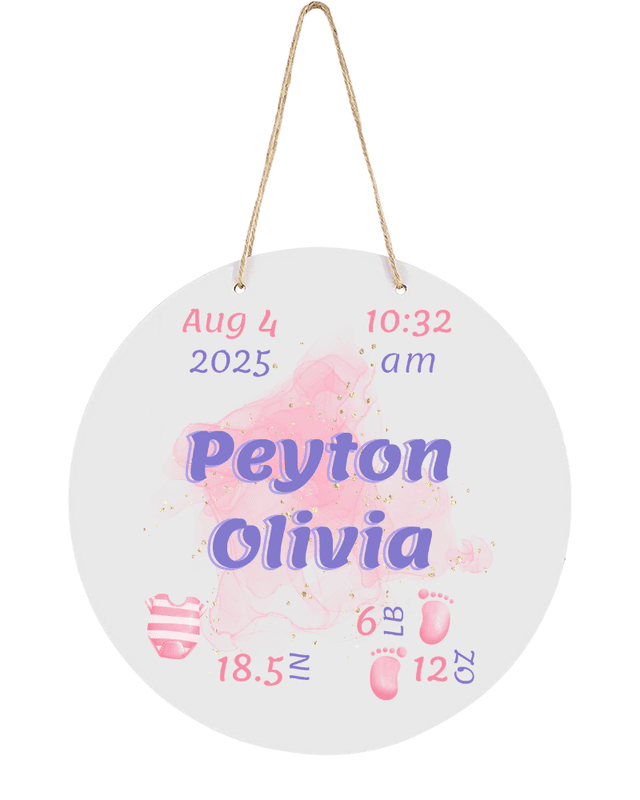 Personalized Baby Announcement Sign