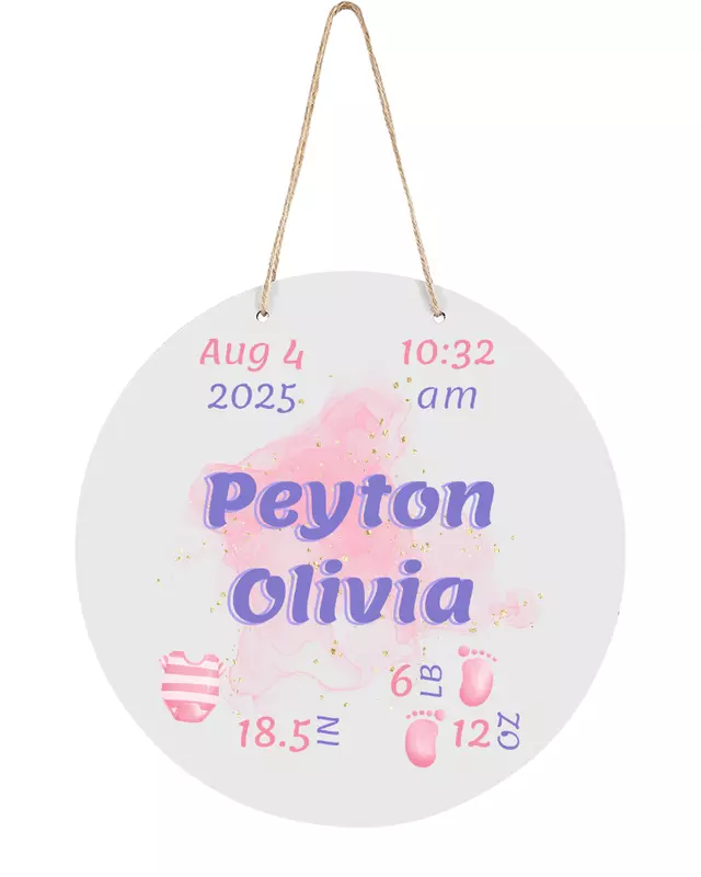 Personalized Baby Announcement Sign