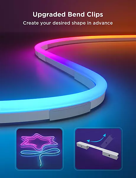 Govee 3M Neon Preinstalled Strip Light White support Matter