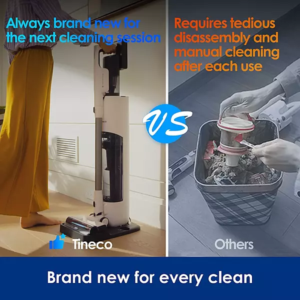 Tineco PURE ONE STATION 5 - Cordless Vacuum & Handvac Stick, 60 Min, 160W