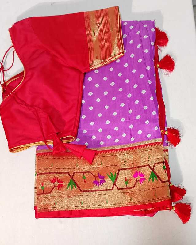 D168: Ready To Ship Beautiful Soft Silk Saree With Stitched Blouse