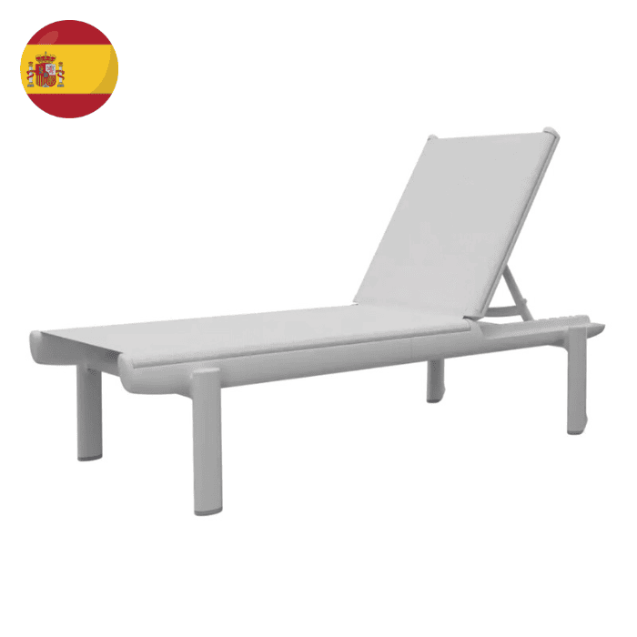 Noa Sunlounger | White Frame | White Fabric | NOT/BL-07/00 | Balliu