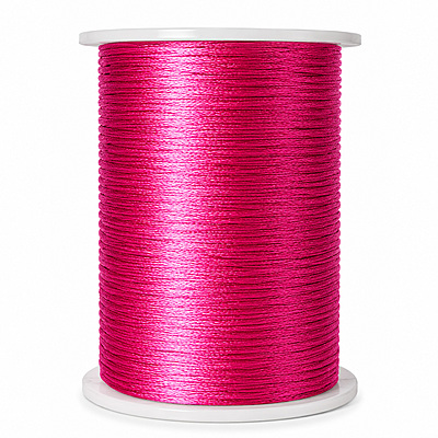 Cordon Seda 51 Rosado Fuerte Rollo X 144 Yardas