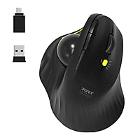 Port Connect Bluetooth + Wireless Rechargeable Ergonomic Trackball Mouse