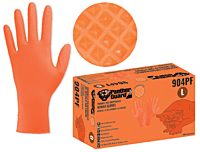 GUANTE NITRILO NARANJA PANTHER 904PF S/P C/100