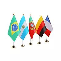World Cup Round flag base 48 Country Package (with flag 14cm*20cm)