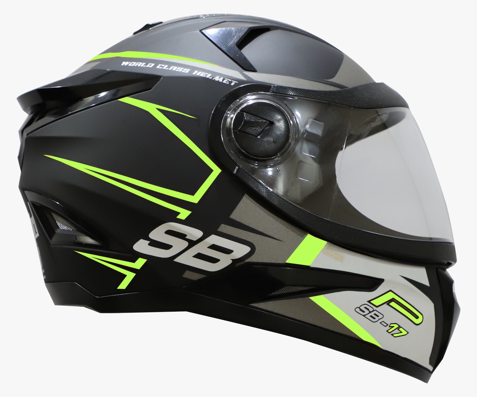 STEELBIRD SBH-17 ROBOT ICE MATT BLACK/FLUO NEON C/V (L)