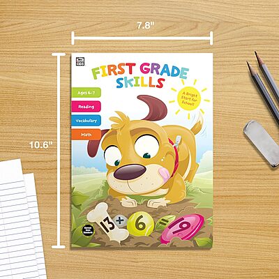 Carson Dellosa — First Grade Skills Workbook for 1st Grade, 320 Pages