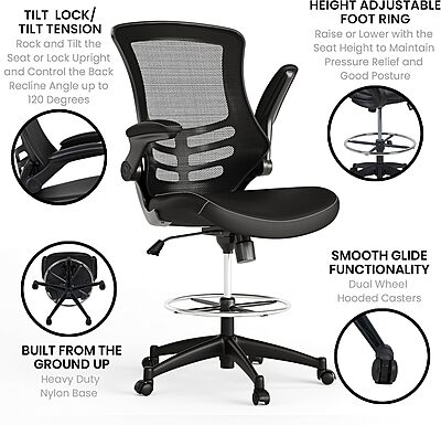 FLASH FURNITURE Kelista Mid-Back Swivel Office Chair