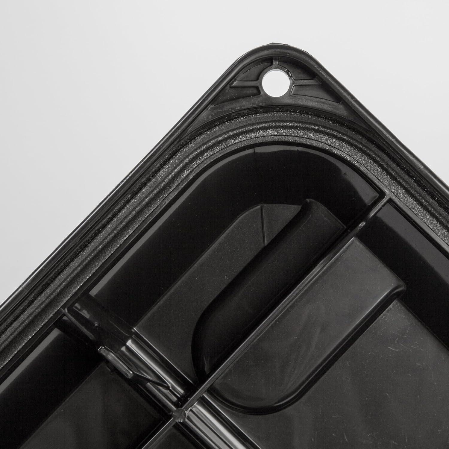 IRIS Weathertight Plastic Storage Containers With Latch Lids, 15 3/8in x 16in x 30in, Black, Case Of 4