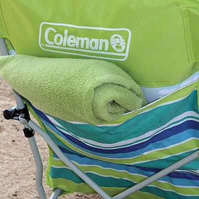 Coleman Utopia Breeze Lightweight Beach Chair with Cup Holder, Comfortable Portable Outdoor Chair with Carry Bag