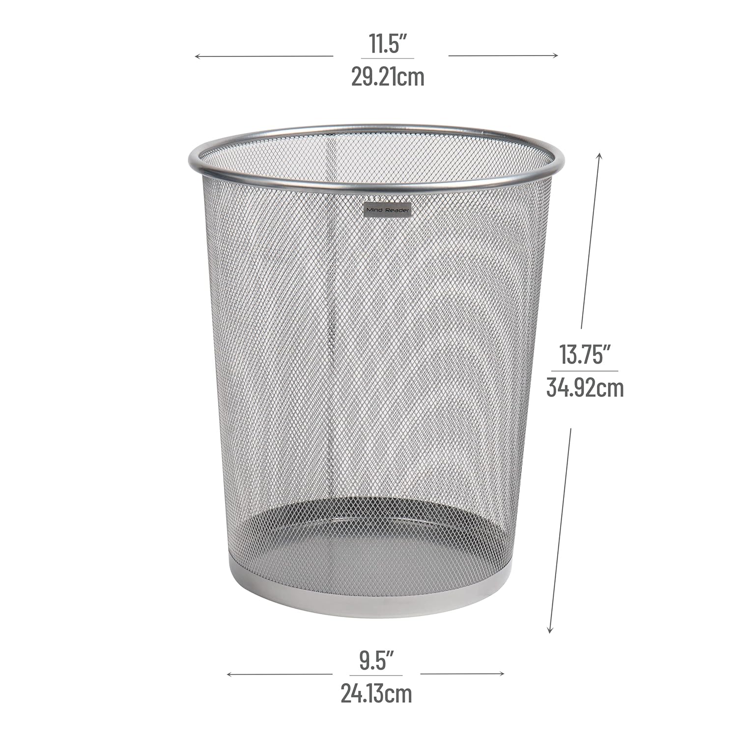 MIND READER Mesh Trash Can, Metal Mesh Waste Basket