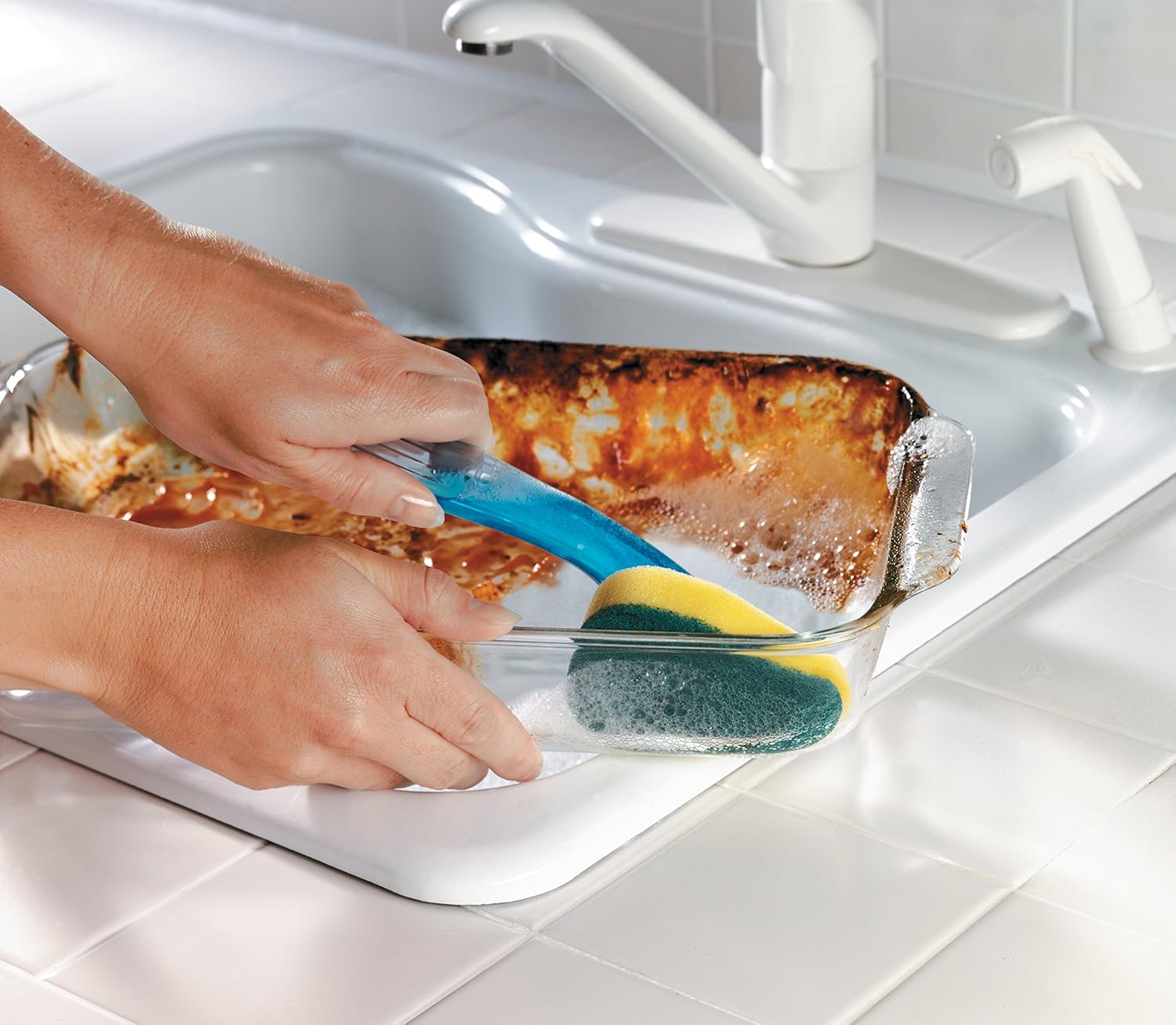 Scotch-Brite Heavy-Duty Dishwand - 4 / Carton - Plastic - Green