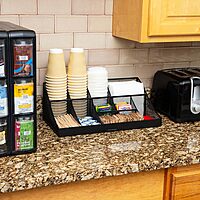 Mind Reader Cup and Condiment Station Countertop Organizer, 11-Compartment