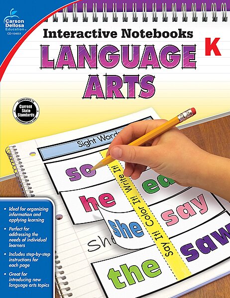 Carson-Dellosa Interactive Language Arts Notebook, Kindergarten