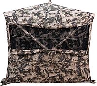 BOG Grave Digger Standing Height Ground Blind Mossy Oak with StealthZip Silent Zippers, StealthTrac Silent Windows