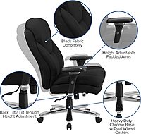 Flash Furniture HERCULES Series 24-7 Intensive Use Big & Tall Ergonomic High-Back Office Chair With Lumbar Knob And Headrest