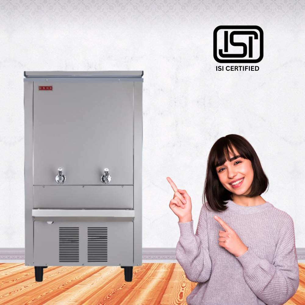 ISI certified Usha SS60120G commercial water cooler. ISI certified Usha SS60120G commercial water cooler.