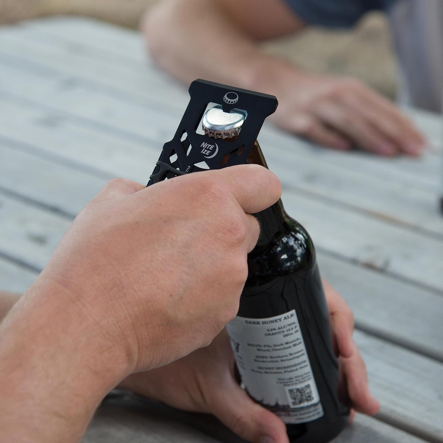 Nite Ize Financial Tool RFID Blocking Wallet - Stainless Steel 10-in-1 Dual-Plated Multi-Tool Wallet