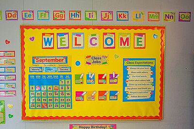 Scholastic Teachers Friend Tape It Up! Class Jobs Bulletin Board Set, Pre-K To Grade 6